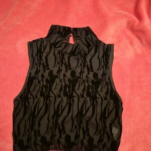 Black Sleeveless Women's Top